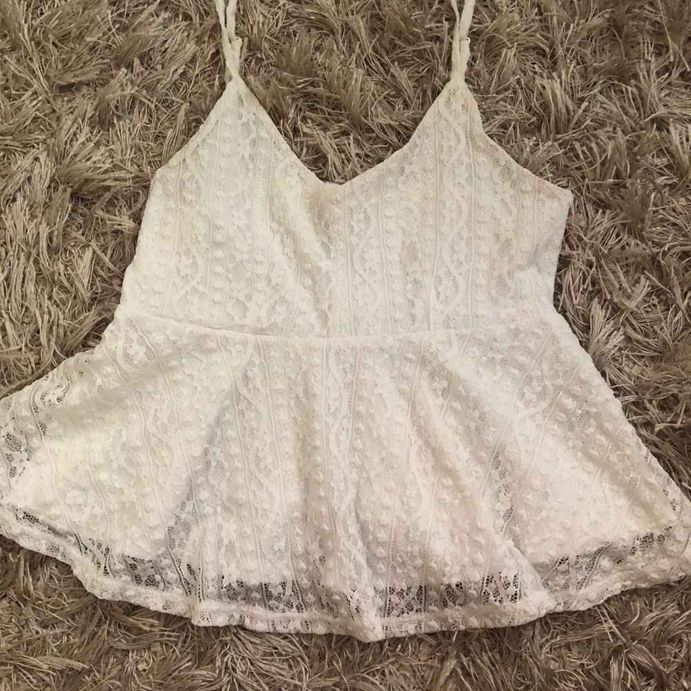Garage White Lace Camisole
